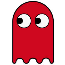 red pacman ghost